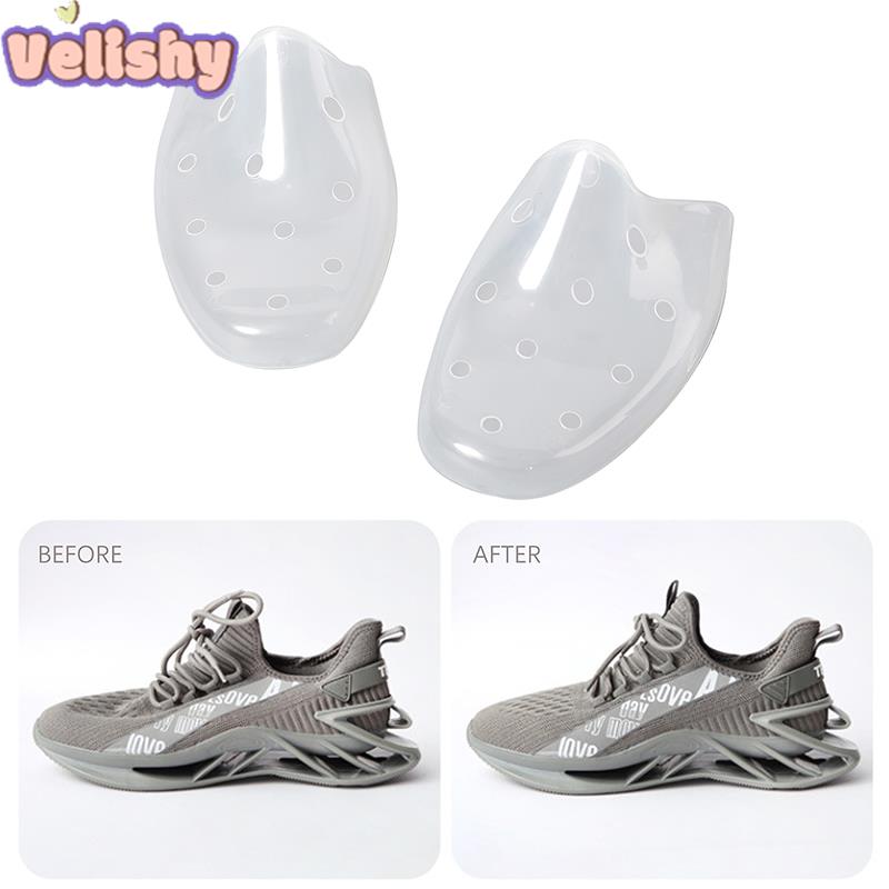 Crease Protector Toe - ป้องกันรอยพับสามารถซักได้ตัวป้องกันการแตกลิ้นรองเท้ารองเครื่องยืดรองเท้ารองเท้ากีฬาน้ำหนักเบา
