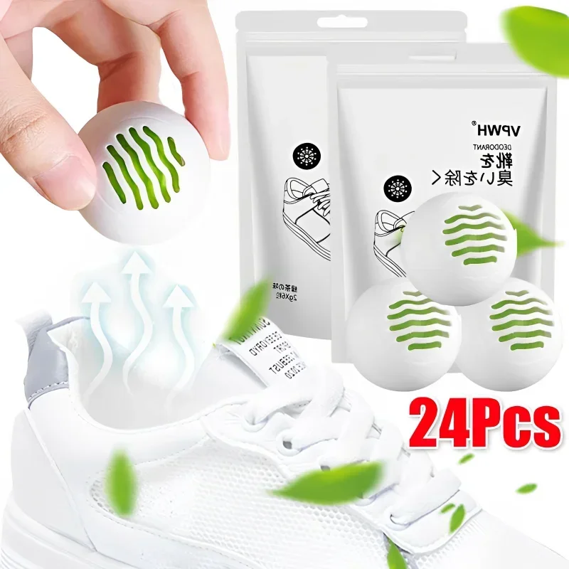 Shoe Deodorizer Ball - Deodorizer Balls 24/6Pcs รองเท้าผ้าใบน้ําหอมสําหรับรองเท้า GYM BAG