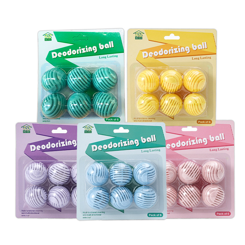 Shoe Deodorizer Ball - 6 ชิ้น/แพ็ค ลูกบอลดับกลิ่น, ป้องกันเชื้อราและแมลง, น้ำหอมปรับอากาศติดทนนาน, สำหรับตู้เสื้อผ้า,