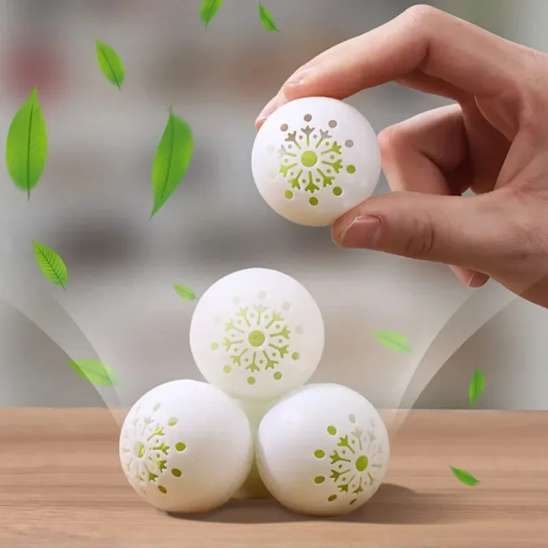 Shoe Deodorizer Ball - ลูกบอลดับกลิ่นสดชื่น6ชิ้น/แพ็คสำหรับรองเท้ารองเท้าน้ำหอมกลิ่นมะลิอเนกประสงค์มือจับตู้ดับกลิ่นห้องน้ำ