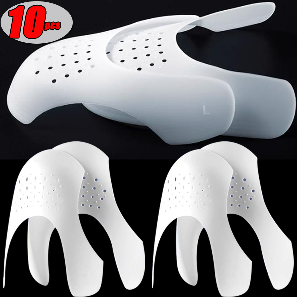 Crease Protector Toe - 10Pcs Protector รองเท้าหัว Stretcher รองเท้าผ้าใบ Anti