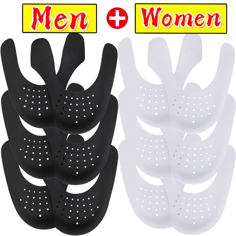 Crease Protector Toe - 5 คู่ Anti Crease รองเท้าสําหรับรองเท้าผ้าใบลําลองต่อต้านริ้วรอยรองเท้า Toe