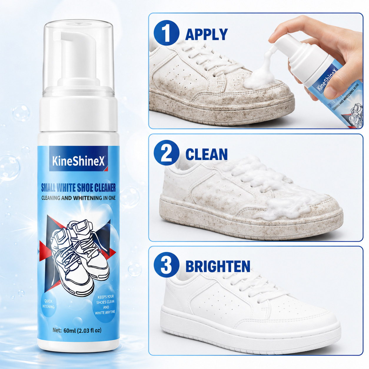 ชุดทำความสะอาดรองเท้า Gihen โฟ - Sneaker Care Foam บทวิจารณ์และราคา